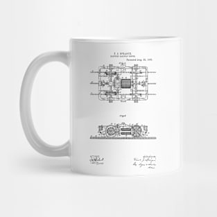 Electric Railway Motor Vintage Patent Hand Drawing Mug